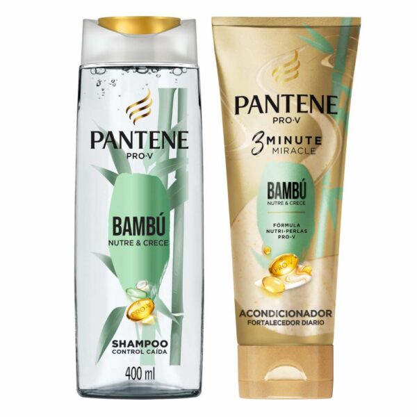 Shampoo Pack Shampoo+Acondicionador 3 Min De Bambú PANTENE 570 Ml - Imagen 3