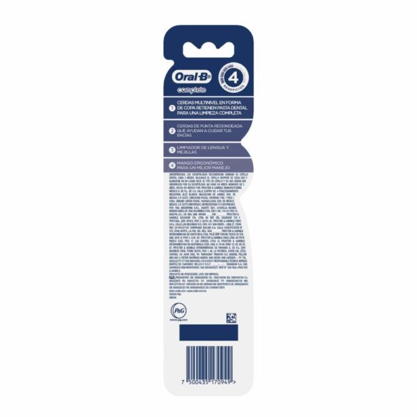 Cepillo Dental Complete Negro ORAL B X2 Uds - Imagen 2