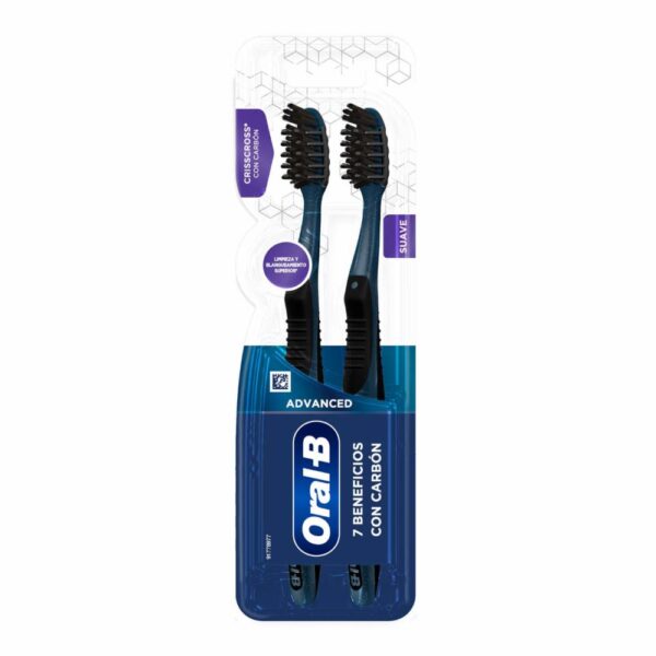 Cepillo Dental 7 Beneficios Negro ORAL B X2 Uds