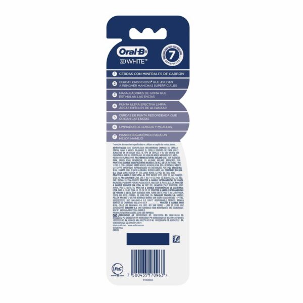 Cepillo Dental 7 Beneficios Negro ORAL-B X2 Uds - Imagen 2