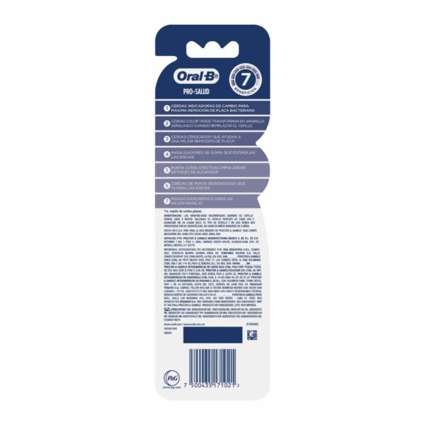 Cepillo Dental 7 Beneficios Control-Bac ORAL B 1x2 Unidades - Imagen 2