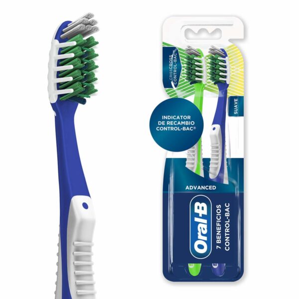 Cepillo Dental 7 Beneficios Control-Bac ORAL B 1x2 Unidades - Imagen 3