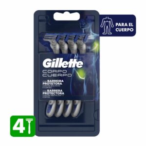 Afeitadora Desechable Caballero Para El Cuerpo GILLETTE X 4 Uds