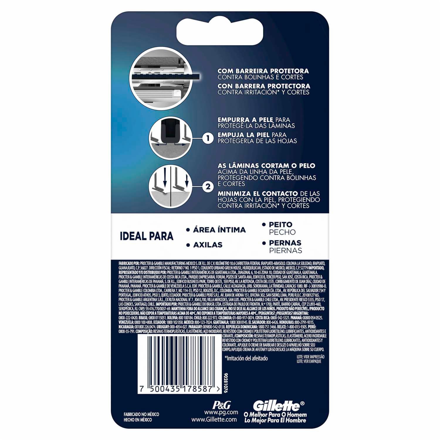 Afeitadora Hombre Para El Cuerpo GILLETTE X 4 Uds - Imagen 2