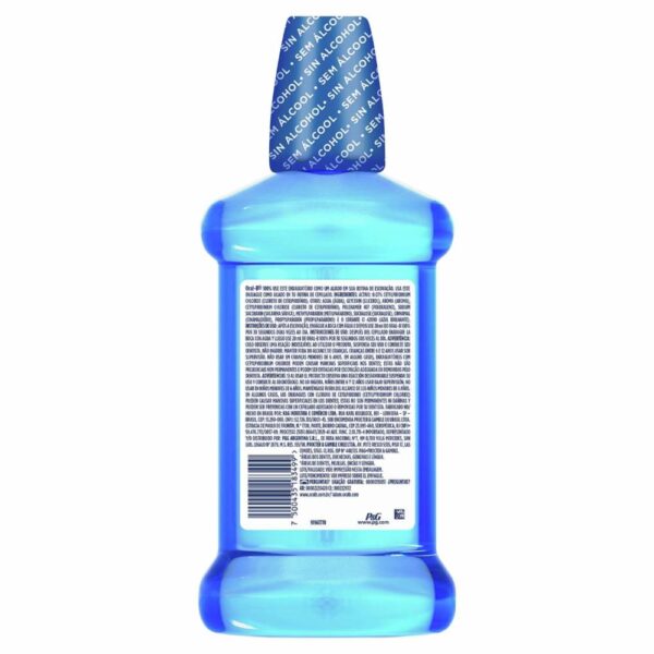 Enjuague Bucal 100% De Tu Boca Cuidada Menta Refrescante ORAL B 500 Ml - Imagen 2