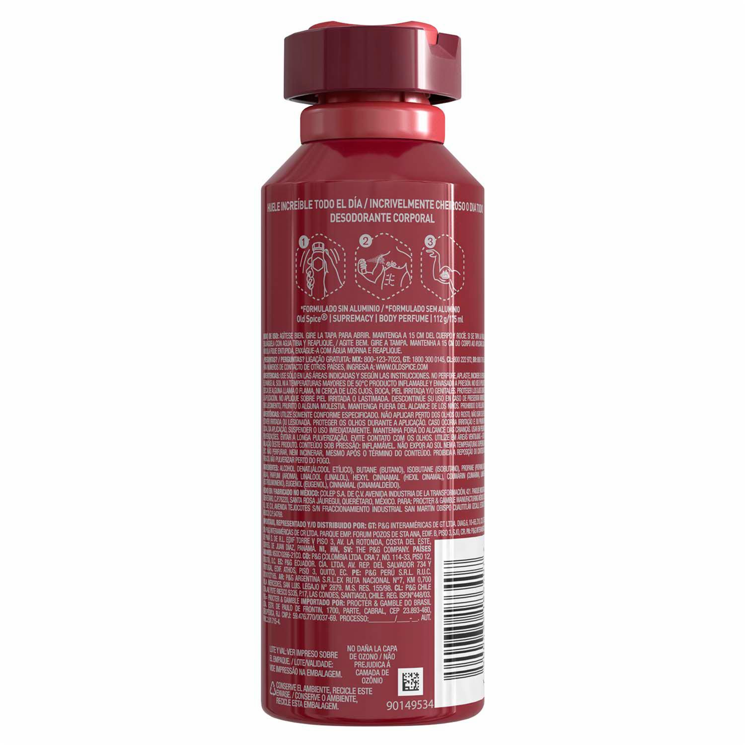 Spray Corporal Red Reserve Supremacy OLD SPICE 112 G - Imagen 2