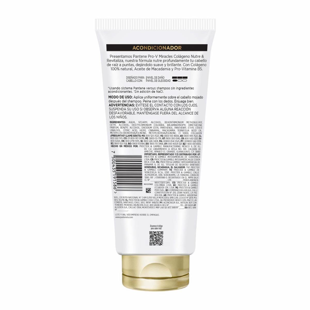 Acondicionador De Cabello Con Colágeno PANTENE 250 Ml