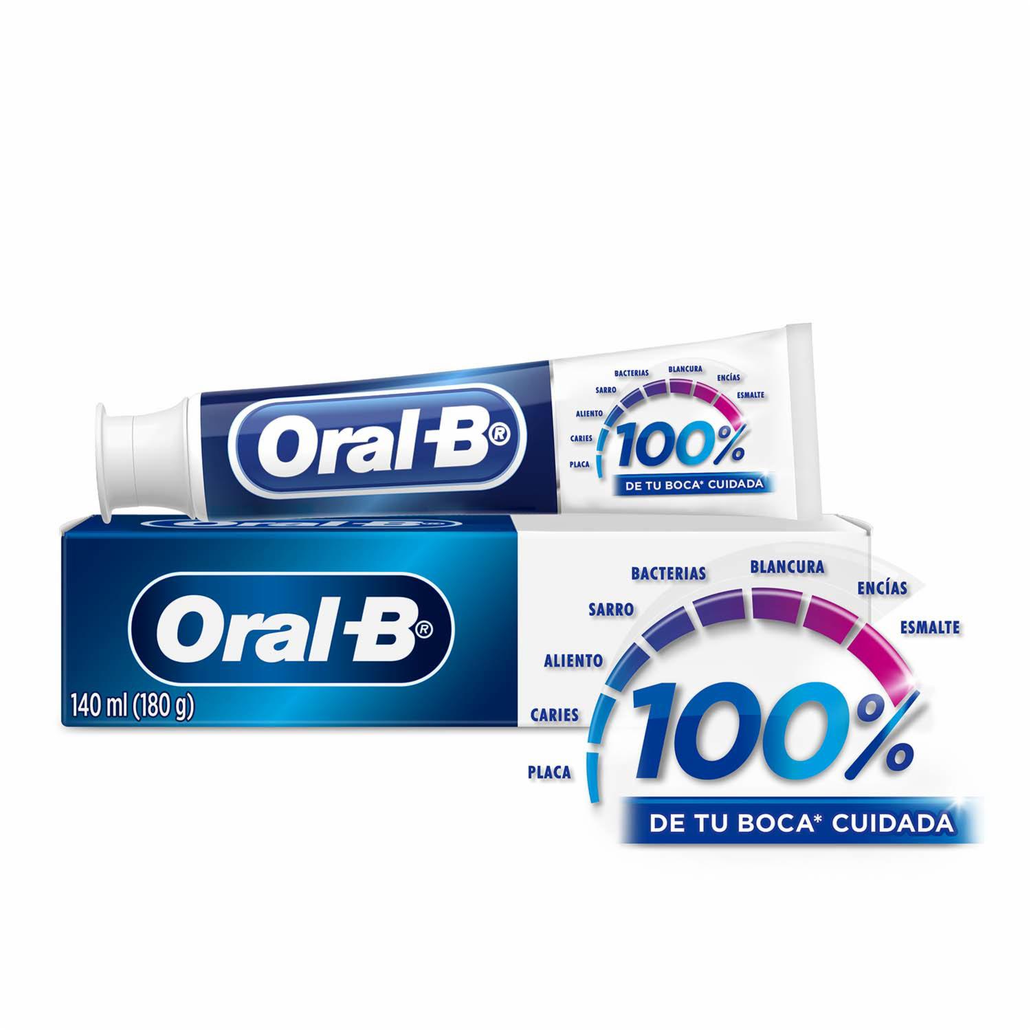 Pasta Dental 100% De Tu Boca Cuidada ORAL-B 140 Ml