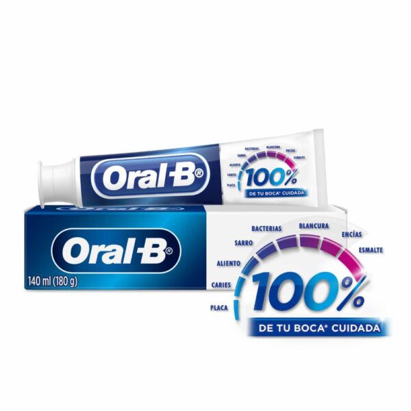 Crema Dental 100% De Tu Boca Cuidada ORAL B 140 Ml - Imagen 3