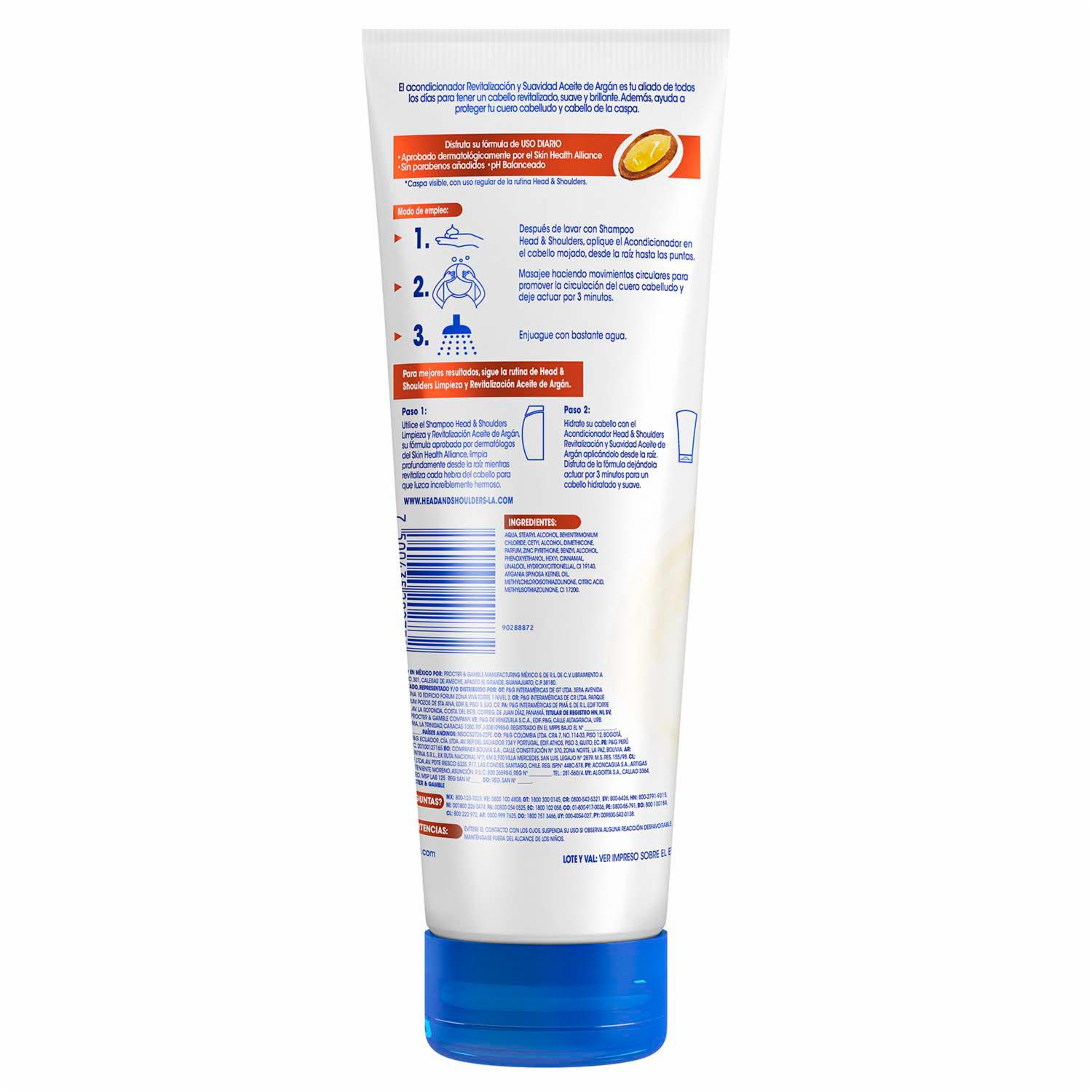Acondicionador De Cabello Argán HEAD & SHOULDERS 300 Ml