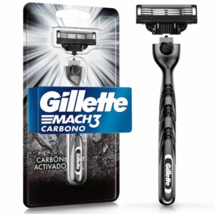 Máquina De Afeitar Caballero Mach 3 Carbono GILLETTE Unidad