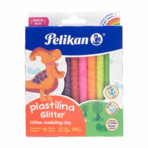 Plastilina Moldeable 10 Colores Escarchada PELIKAN X 10 Uds