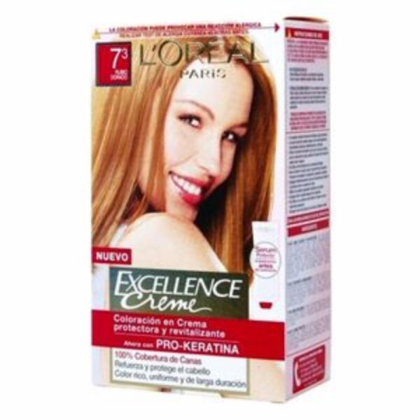 Tinte Para Cabello Tono 7.3 Rubio Dorado EXCELLENCE L´ORÉAL 1 Kit