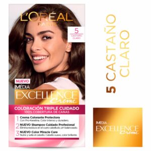 Tinte Para Cabello Tono 5 Castaño Claro EXCELLENCE L'ORÉAL PARIS 1 Kit