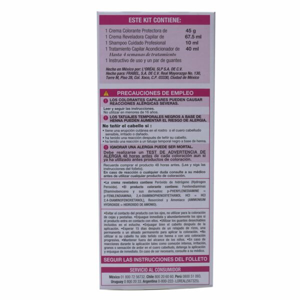 Tinte Para Cabello Tono 6.1 Rubio Cenizo Oscuro EXCELLENCE L'ORÉAL PARIS 1 Kit - Imagen 2