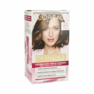 Tinte Para Cabello Tono 5.3 Castaño Claro Dorado EXCELLENCE L'ORÉAL PARIS 1 Kit