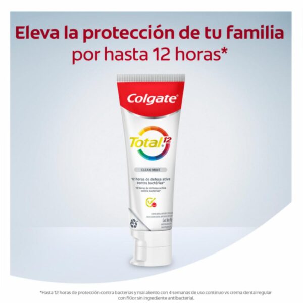 Crema Dental Total 12 Clean Mint Con Zinc COLGATE 150 Ml - Imagen 4