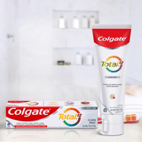 Crema Dental Total 12 Clean Mint Con Zinc COLGATE 150 Ml - Imagen 8