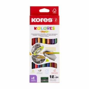 Lápices De Color Duo Triangular KORES 1x12 Unidades