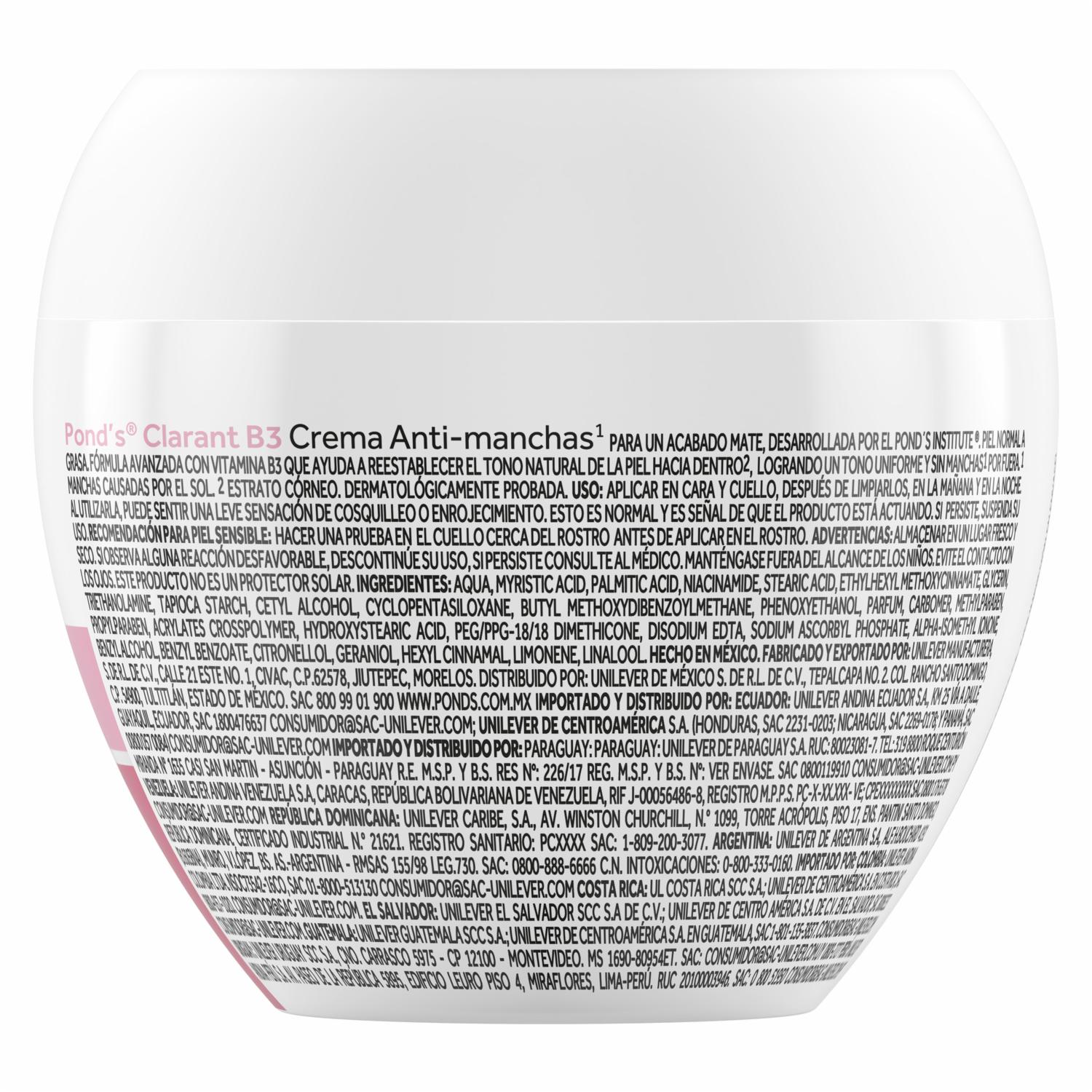 Crema Facial Clarant B3 Grasa 50G.. POND'S 50 G - Imagen 2