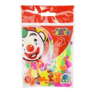 Globo N2 Neón Surtido PAYASO x 100 Unidades