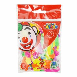 Globo N2 Neón Surtido GLOBOS PAYASO x 100 Unidades