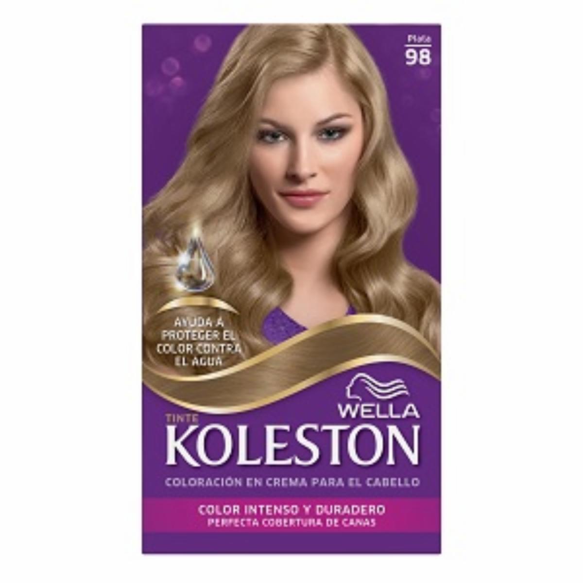 Tinte De Cabello Kit 98 Plata KOLESTON 50 Gr