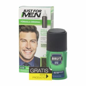 Tinte Para Cabello En Shampoo Sin Amoníaco N° H-45 Castaño Oscuro JUST FOR MEN 1 Kit