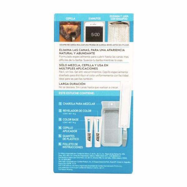Tinte Para Barba Y Bigote En Gel Sin Amoníaco N° B-45 Castaño Oscuro JUST FOR MEN 1 Kit - Imagen 2