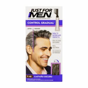 Tinte Para Cabello Control Gradual N° T-45 Castaño Oscuro JUST FOR MEN 1 Kit + Peine