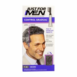 Tinte Para Cabello Control Gradual N° T-55 Negro JUST FOR MEN 1 Kit + Peine