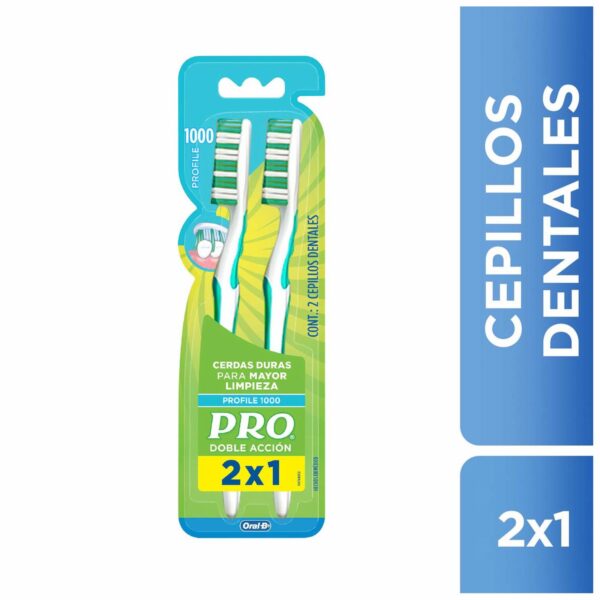 Cepillo Dental Doble Acción Profile 1000 PRO X2 Uds - Imagen 2