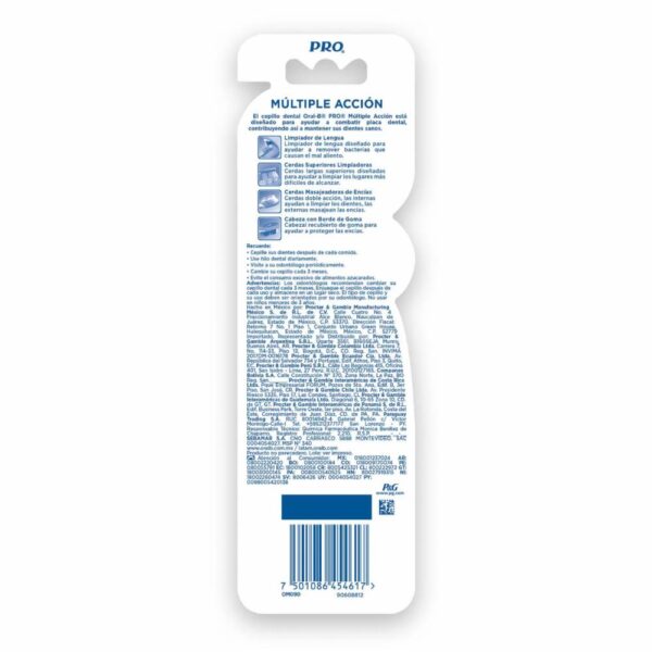 Cepillo Dental Múltiple Acción 40 Cerdas Suaves PRO X2 Uds - Imagen 2