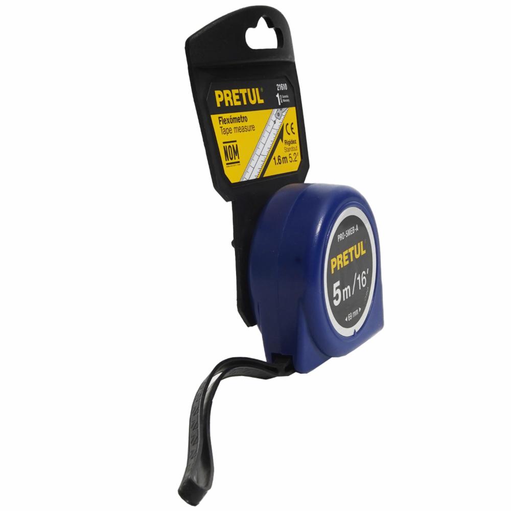 Flexómetro De 5Mt Azul PRETUL Unidad - Imagen 3
