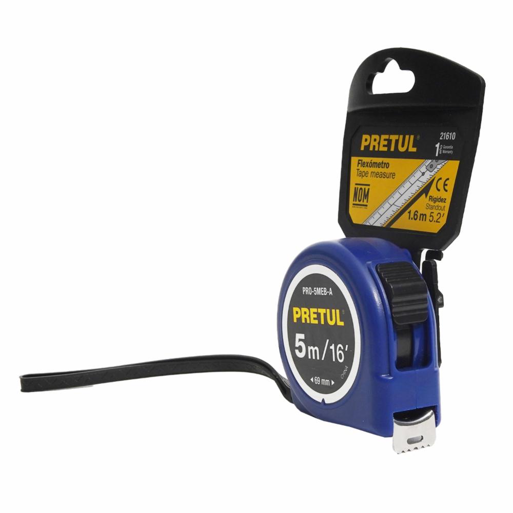 Flexómetro De 5Mt Azul PRETUL Unidad - Imagen 4