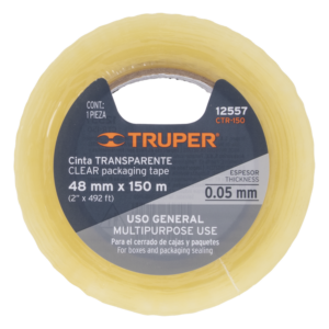 Cinta De Embalaje 150Metros x48Mm Transparente TRUPER Unidad