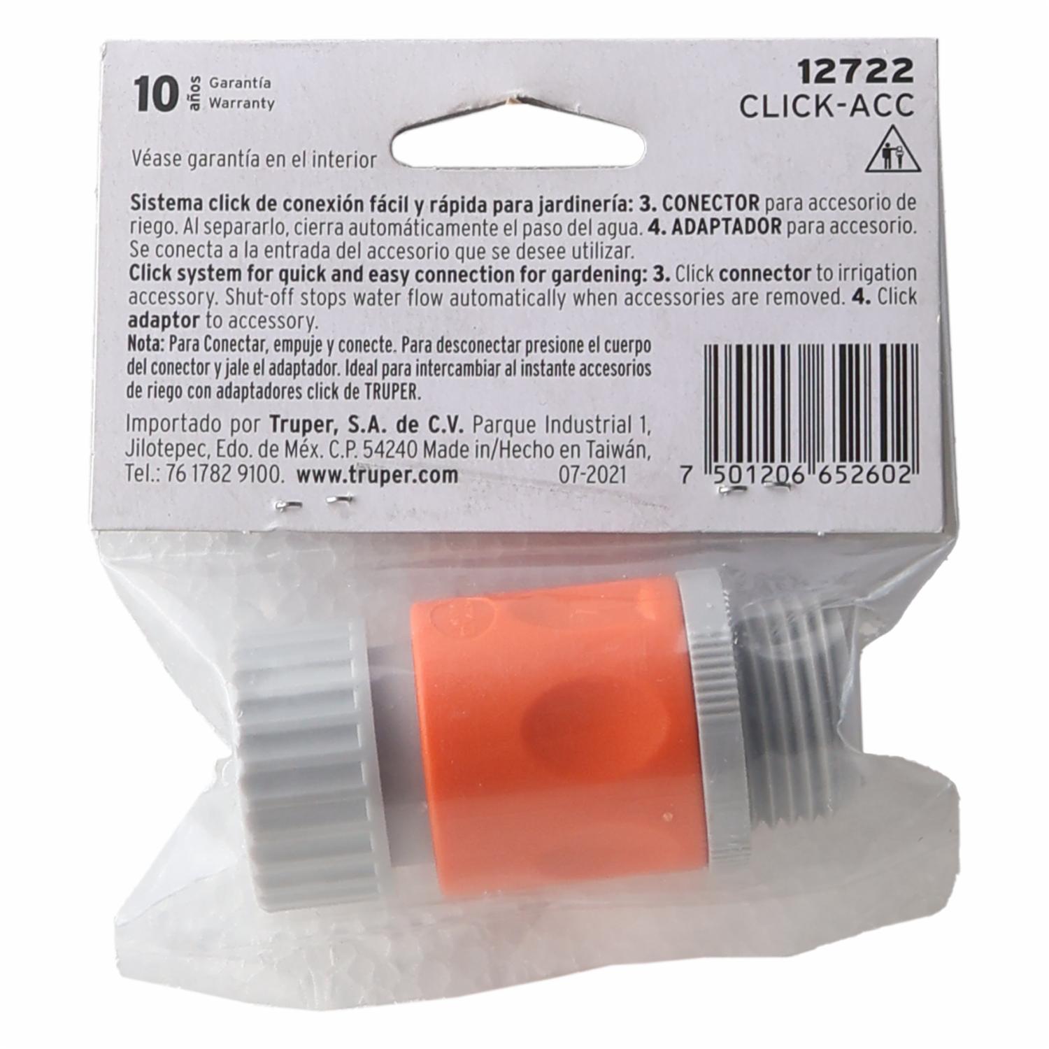 Juego De 2 PiezasCon Acople De Rápido/Click Para Manguera TRUPER Unidad