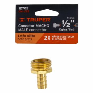 Unión Macho 1/2" Para Manguera TRUPER Unidad