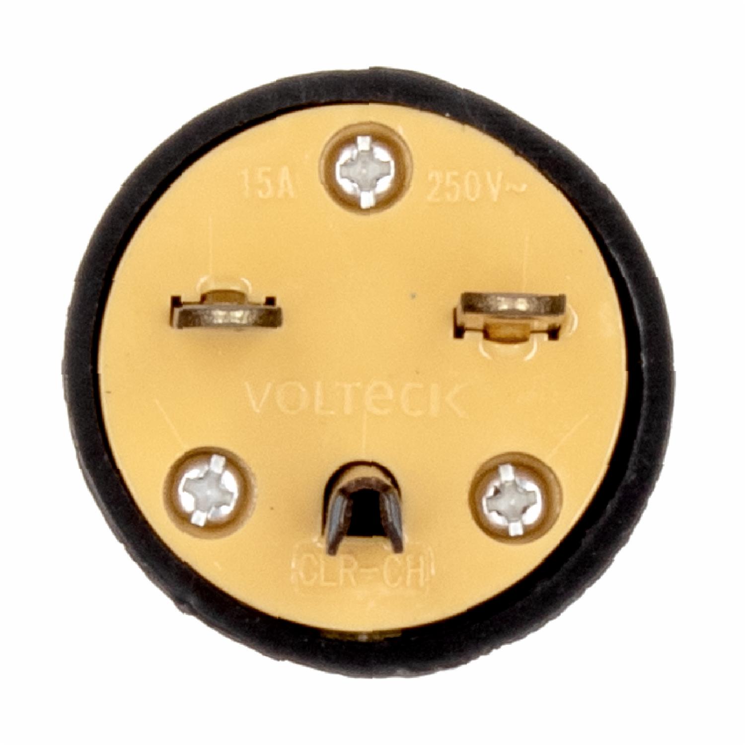 Enchufe De Polarizado Horizonte 15A250V 2P Voltec PRETUL Unidad - Imagen 2