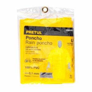 Poncho Impermeable Con Broche De Presión PRETUL Unidad