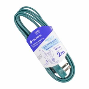 Extencion Electrica Color Verde 3 Tomas VOLTECK 2 Metros