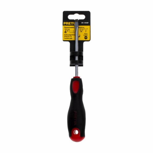 Desarmador Plano 4Grip PRETUL Unidad