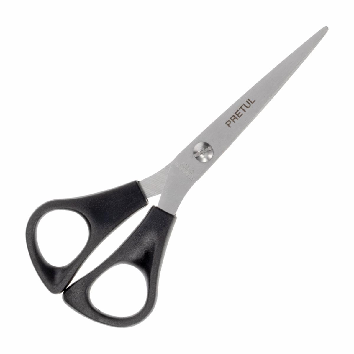 Tijera De Acero Inoxidable Negra PRETUL 6″