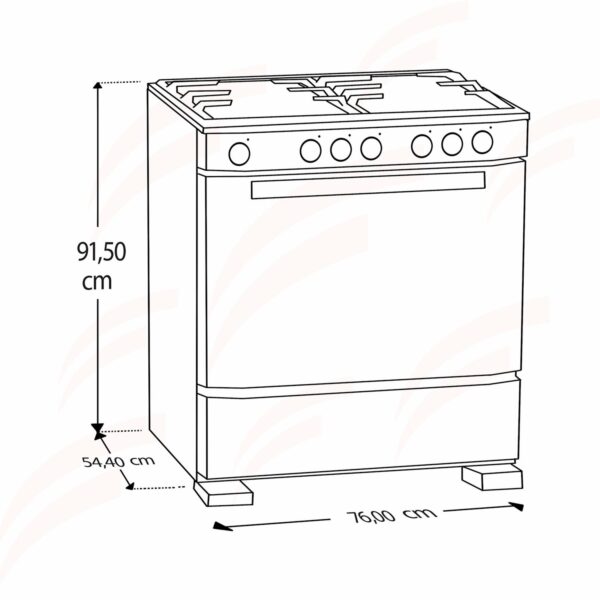 Cocina A Gas 30" Inox LWFR3320D WHIRLPOOL 6 Quemadores - Imagen 5