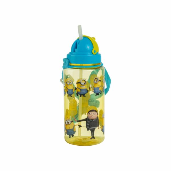 Tomatodo Con Tapa Corrediza Pitillo Minions 2 FUN KIDS 500 Ml