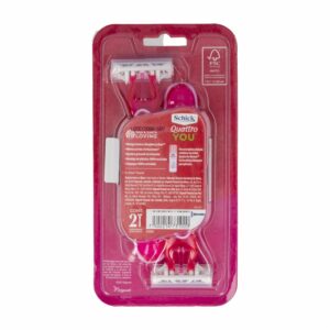 Afeitadora Para Dama Quattro You Raspberry SCHICK X2 Uds