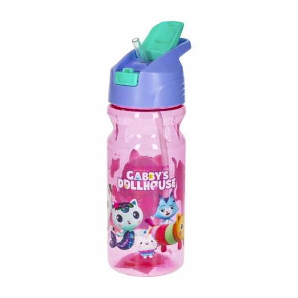 Tomatodo Con Tapa Y Pitillo Diseño Gaby Dollhouse FUN KIDS 600 Ml - Imagen 2
