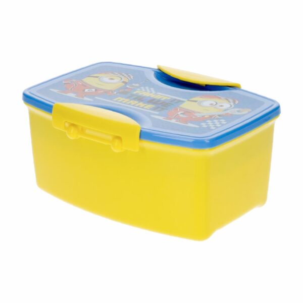 Recipiente Sanduchero Con Cubiertos Diseño Minions 4 FUN KIDS 21X8 Cm - Imagen 2