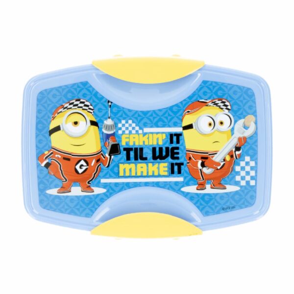 Recipiente Sanduchero Con Cubiertos Diseño Minions 4 FUN KIDS 21X8 Cm - Imagen 5