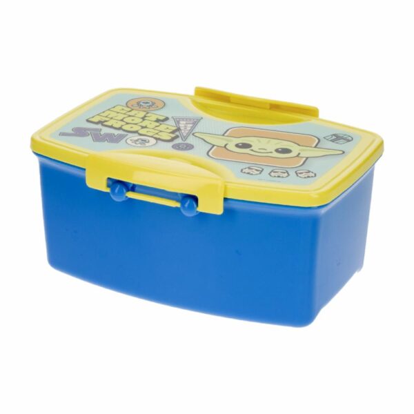 Recipiente Sanduchero Con Cubiertos Diseño Baby Yoda FUN KIDS 21X8 Cm - Imagen 2